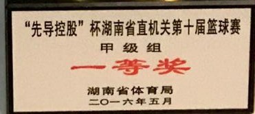 先导控股杯湖南省直机关第十届篮球赛甲级组一等奖